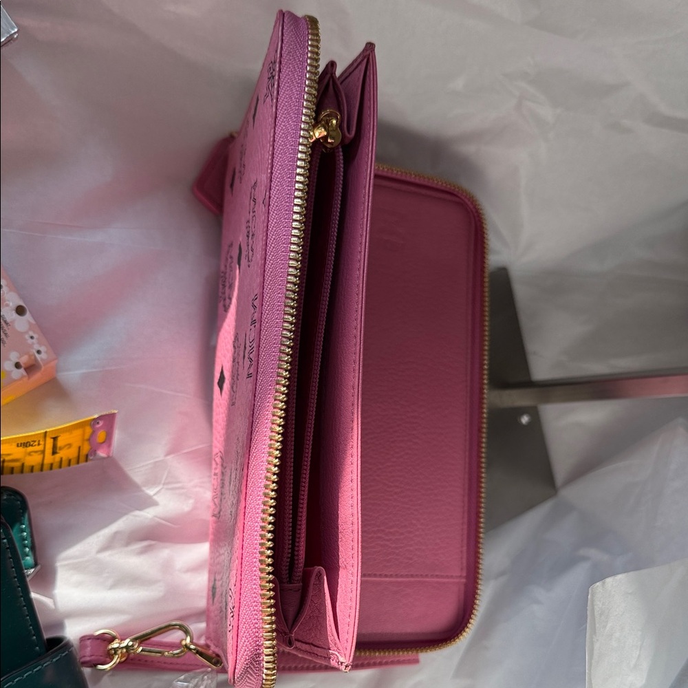 MCM Pink Wallet with Gold and Silver Studs - Picture 9 of 16